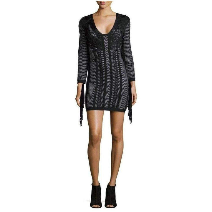 Doutzen Plaited Chevron Fringe Dress