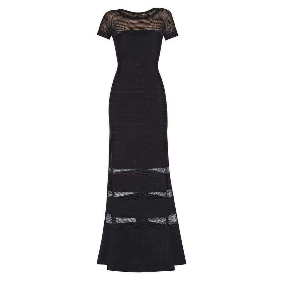 Gweneth Multi Stitch Crochet Detail Gown