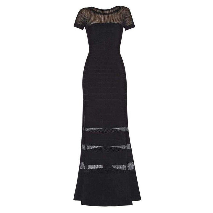 Gweneth Multi Stitch Crochet Detail Gown
