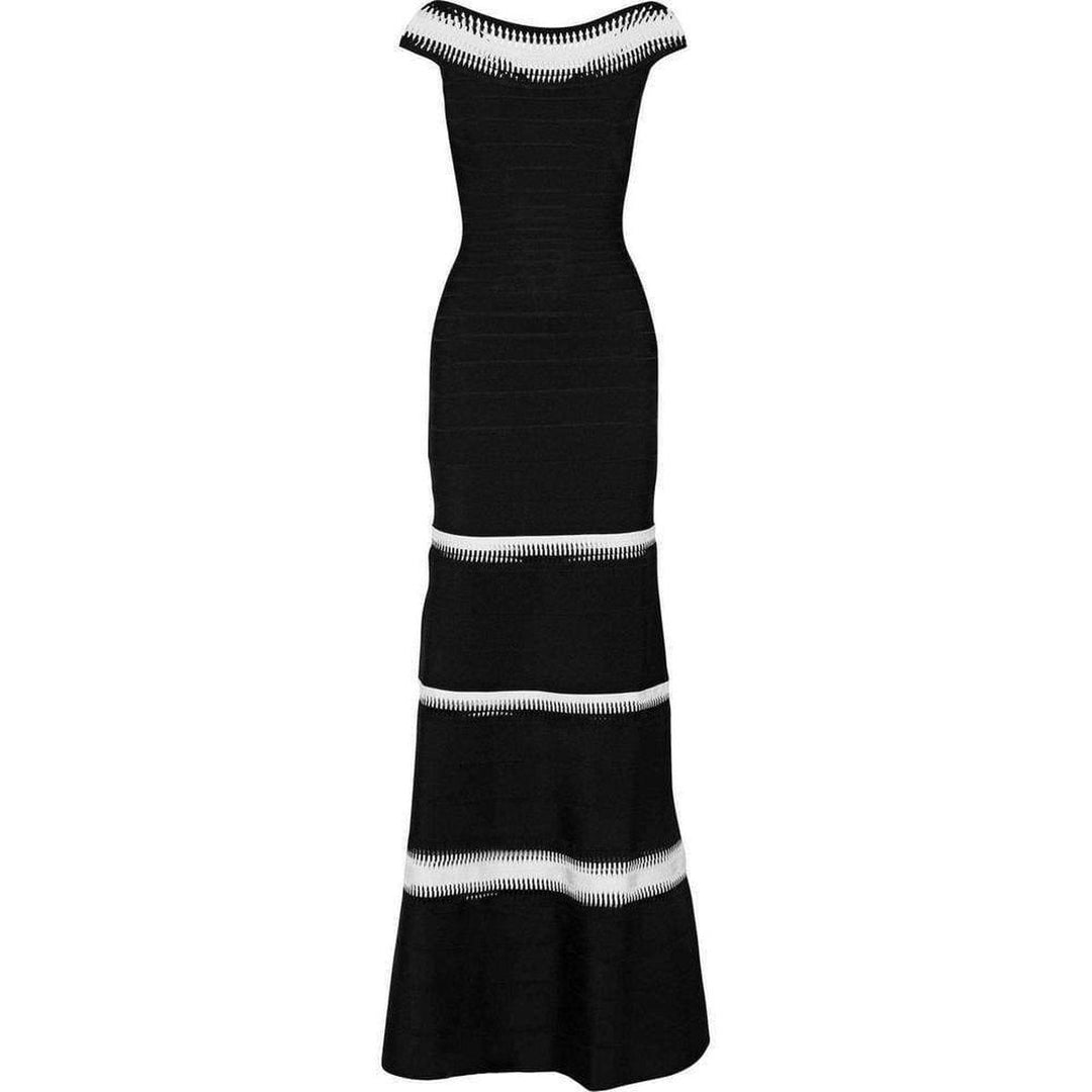 Hervé Léger-Mariana Lattice Trimmed Bandage Gown - Runway Catalog