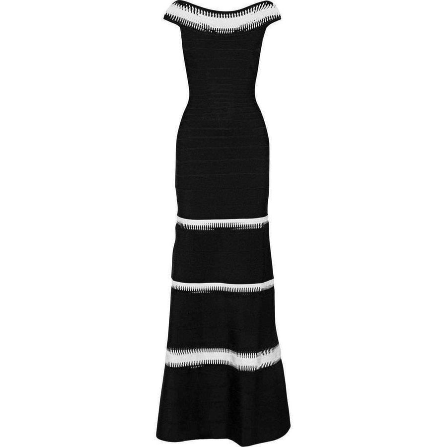 Hervé Léger-Mariana Lattice Trimmed Bandage Gown - Runway Catalog