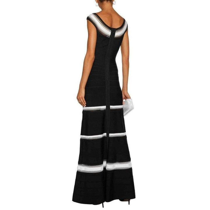 Mariana Lattice Trimmed Bandage Gown