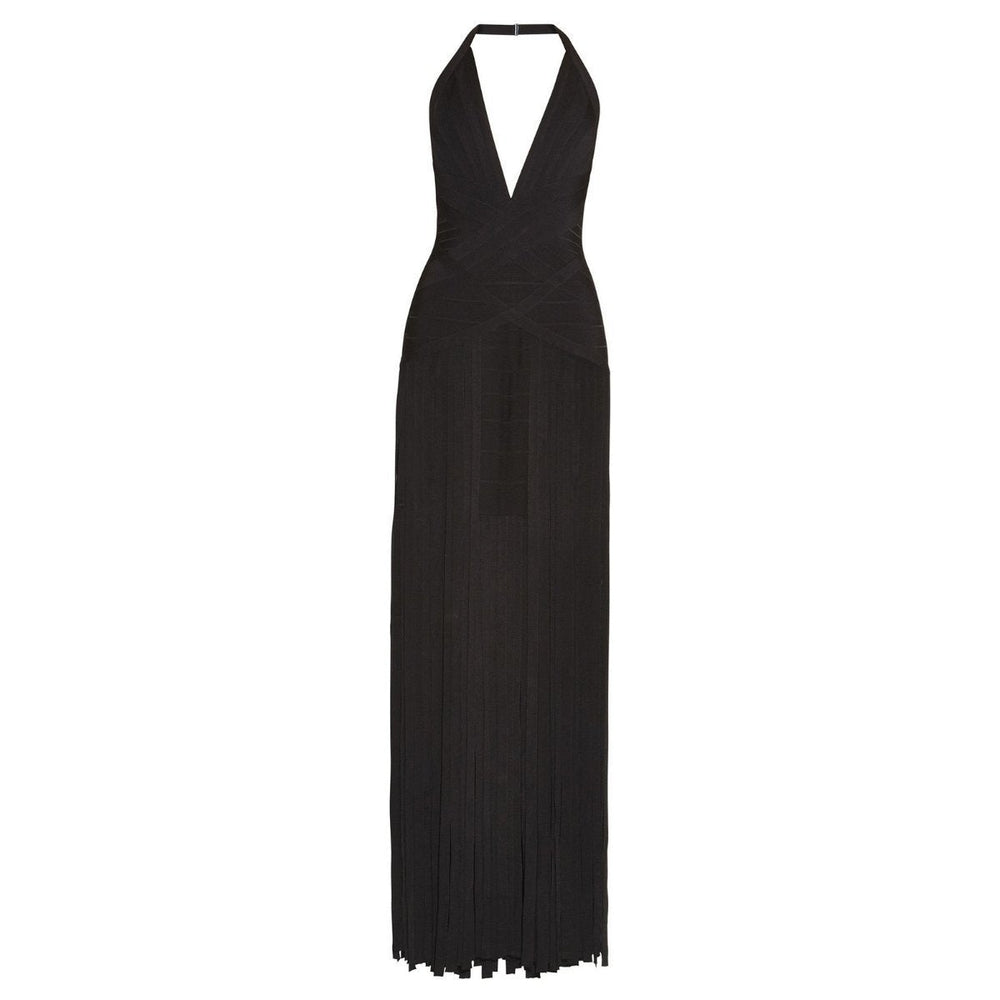 Hervé Léger-Rebekah Fringe Bandage Gown - Runway Catalog