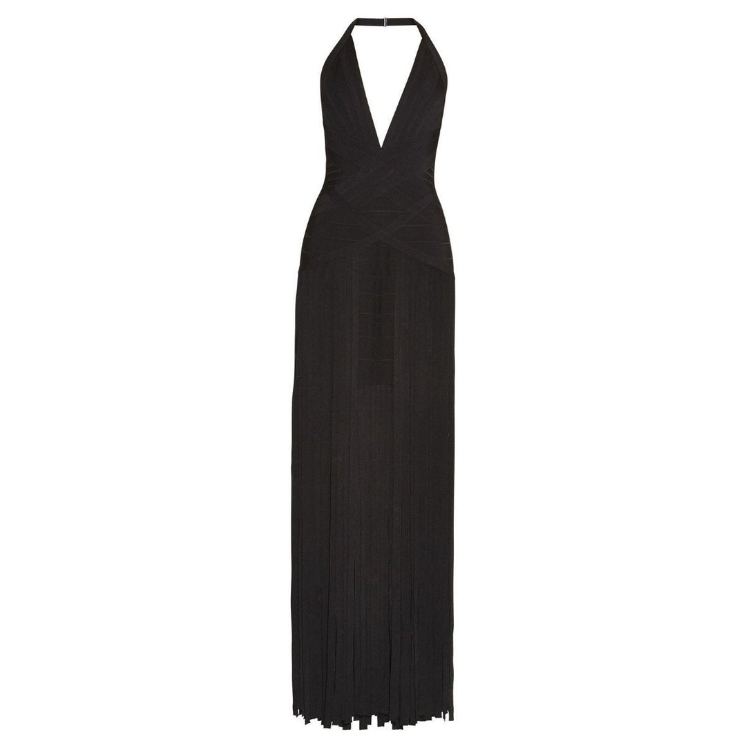 Hervé Léger-Rebekah Fringe Bandage Gown - Runway Catalog