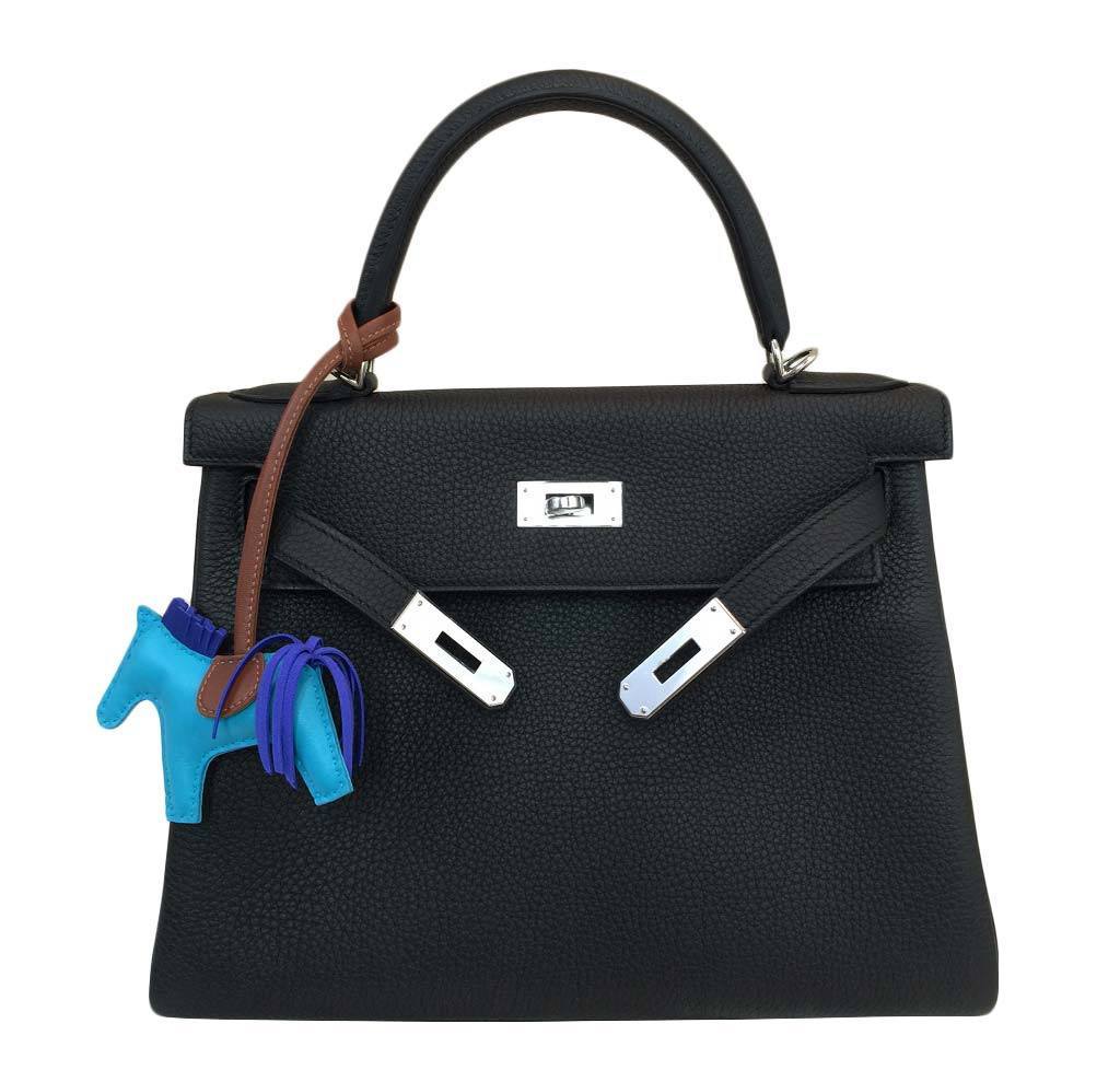 Hermès Kelly 28 Black Bag PHW