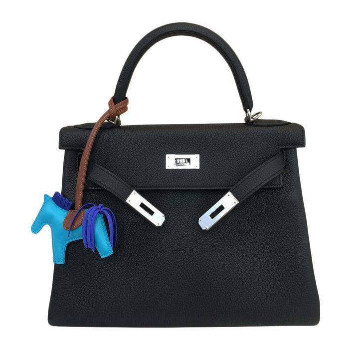 Hermès Kelly 28 Black Bag PHW