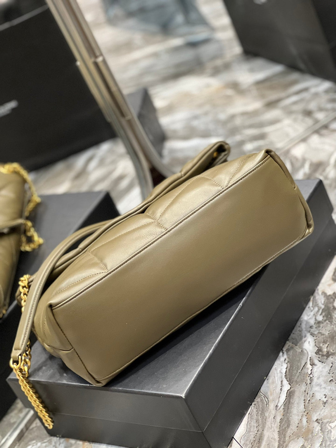YSL PUFFER MEDIUM BAG IN QUILTED LAMBSKIN