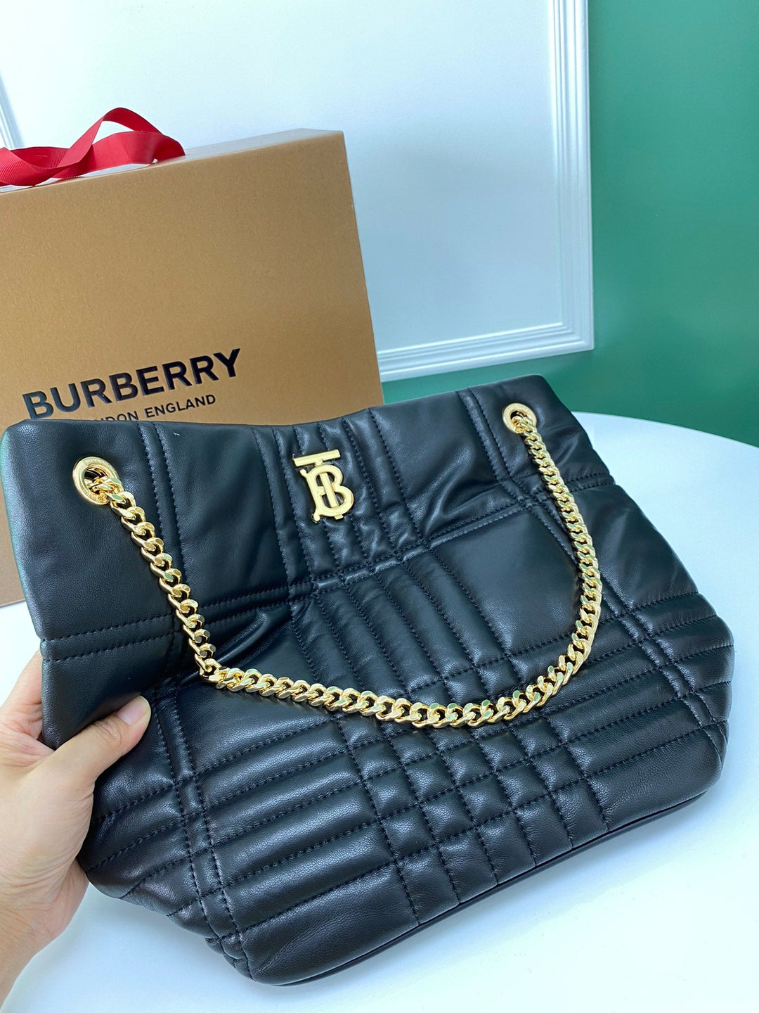 Burberry Small Quilted Lambskin Lola Bucket Bag