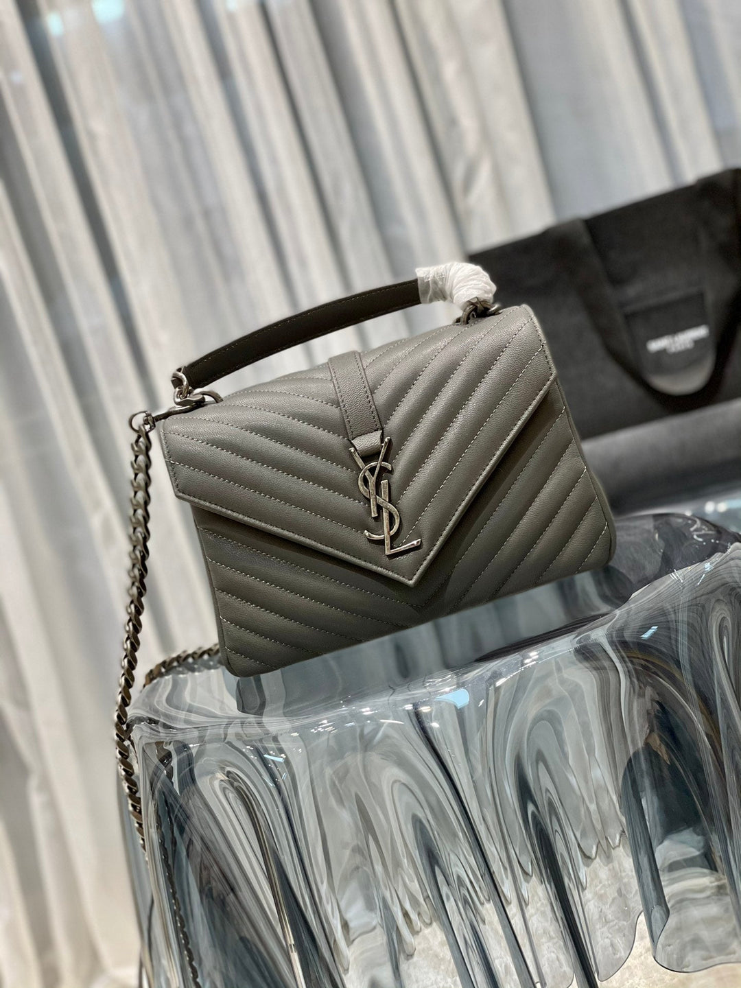 YSL College Medium Quilted leather Bag