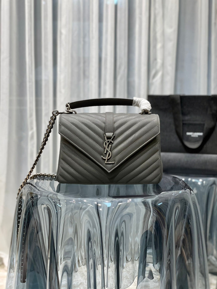YSL College Medium Quilted leather Bag