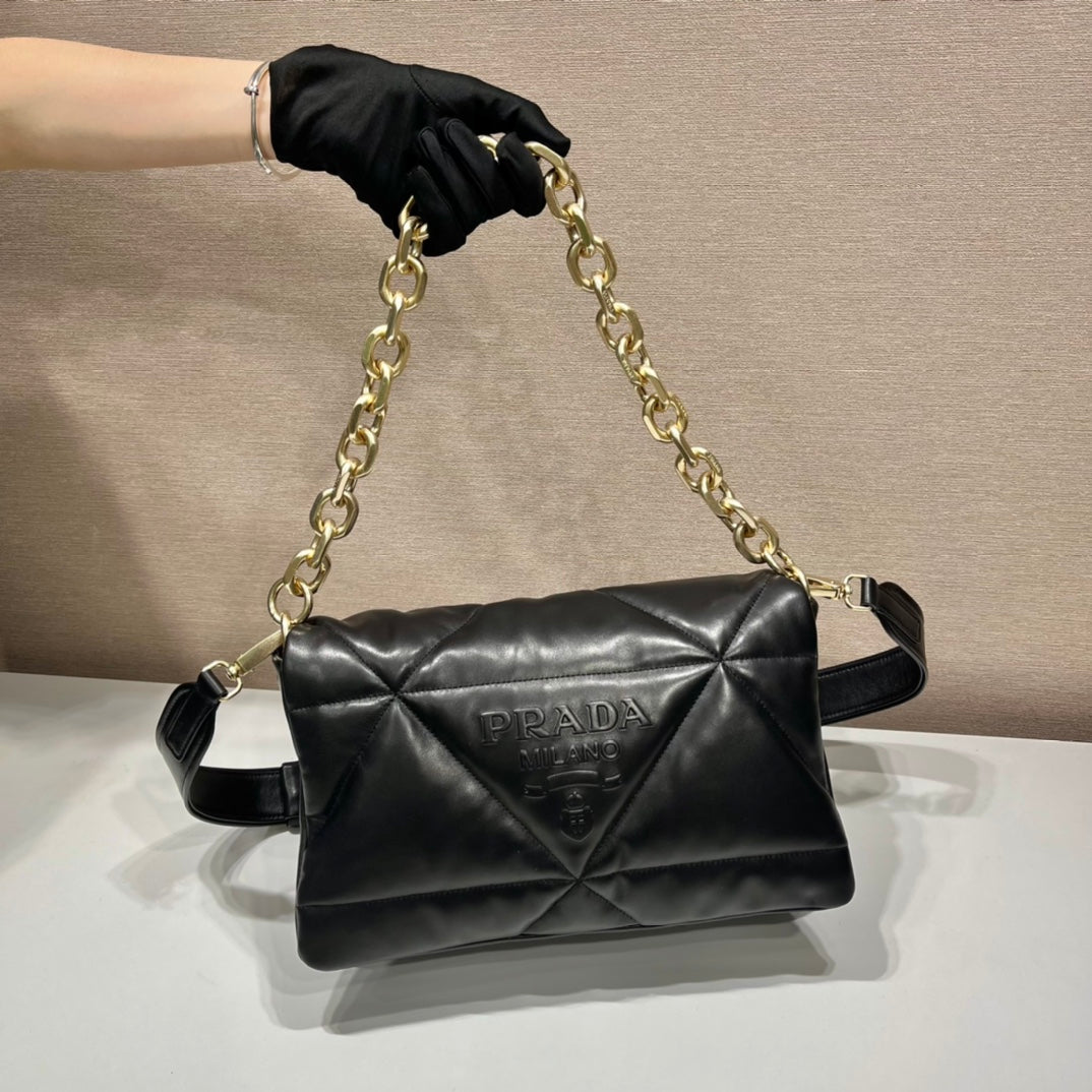 Prada Padded Nappa Leather Shoulder Bag