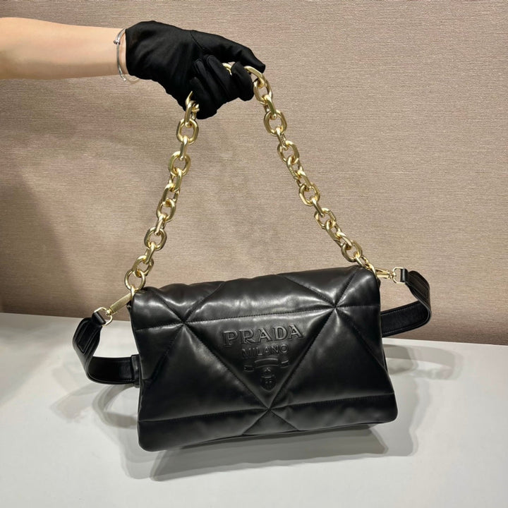 Prada Padded Nappa Leather Shoulder Bag