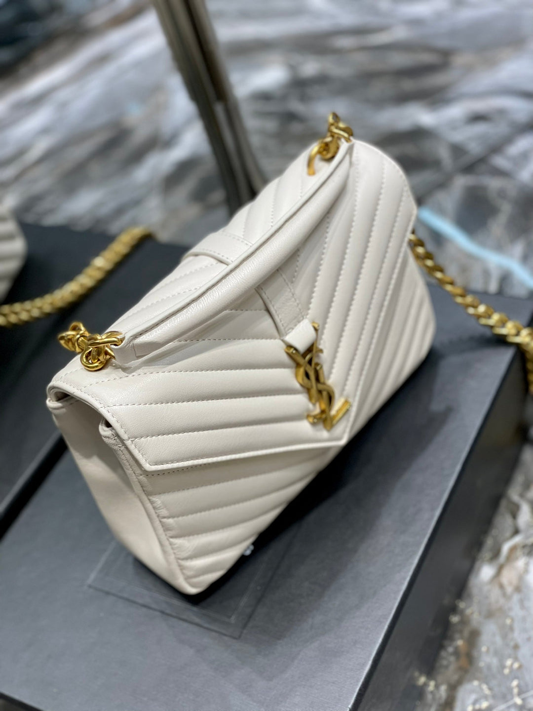 YSL College Medium Quilted leather Bag