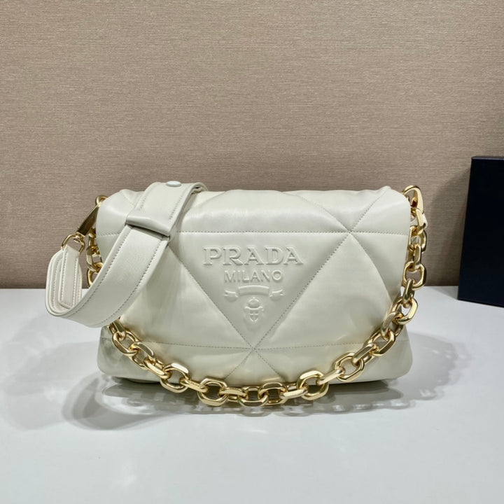 Prada Padded Nappa Leather Shoulder Bag