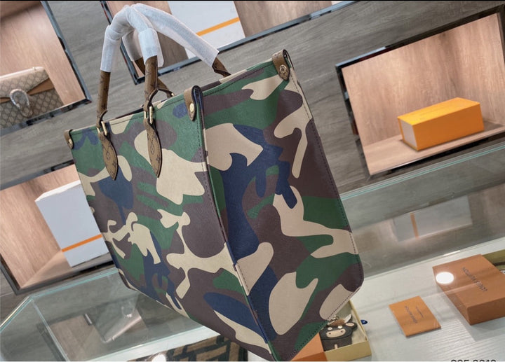 Army Color LV woman Large Handbag