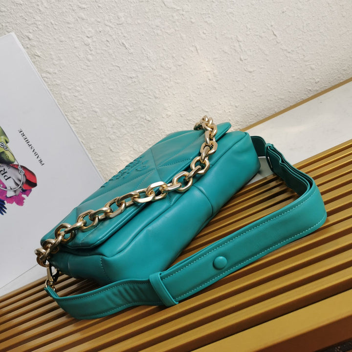 Prada Padded Nappa Leather Shoulder Bag