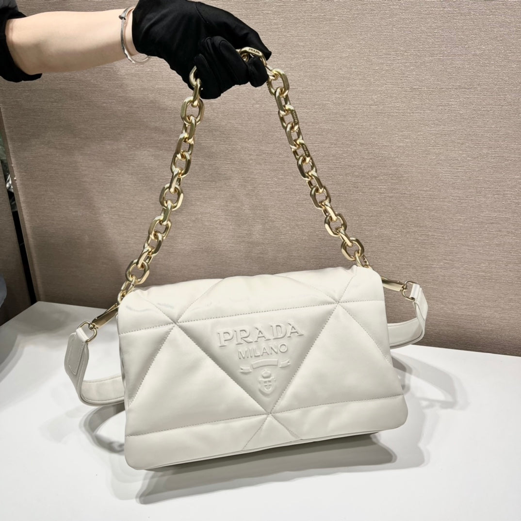 Prada Padded Nappa Leather Shoulder Bag