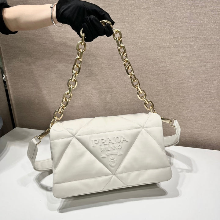 Prada Padded Nappa Leather Shoulder Bag