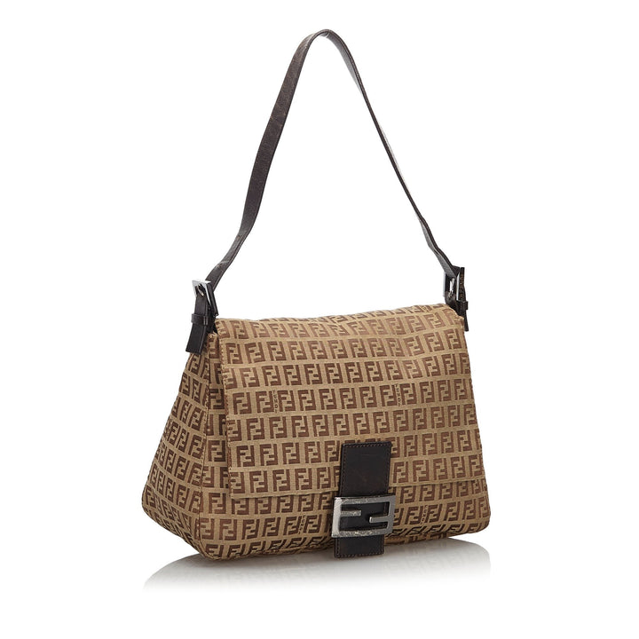 Pre-Loved Fendi Brown Beige Canvas Fabric Zucchino Mamma Forever Italy