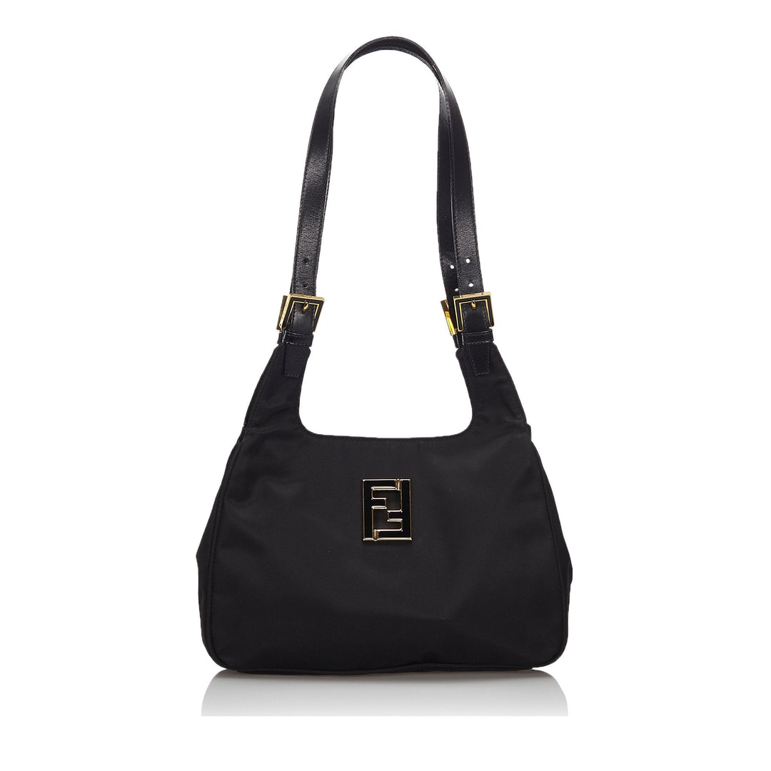 Pre-Loved Fendi Black Nylon Fabric Shoulder Bag Italy