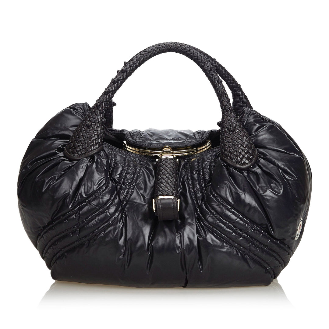 Pre-Loved Fendi Black Nylon Fabric Moncler Spy Italy