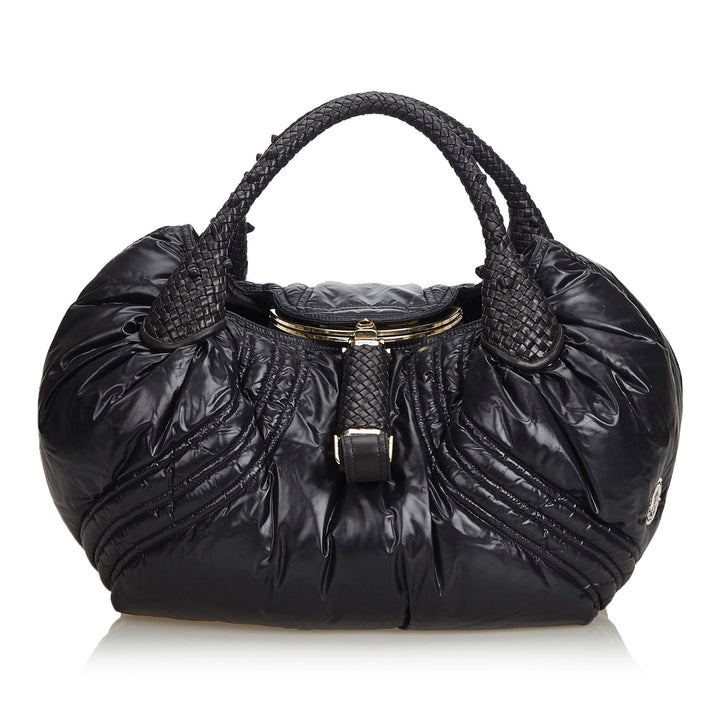 Pre-Loved Fendi Black Nylon Fabric Moncler Spy Italy