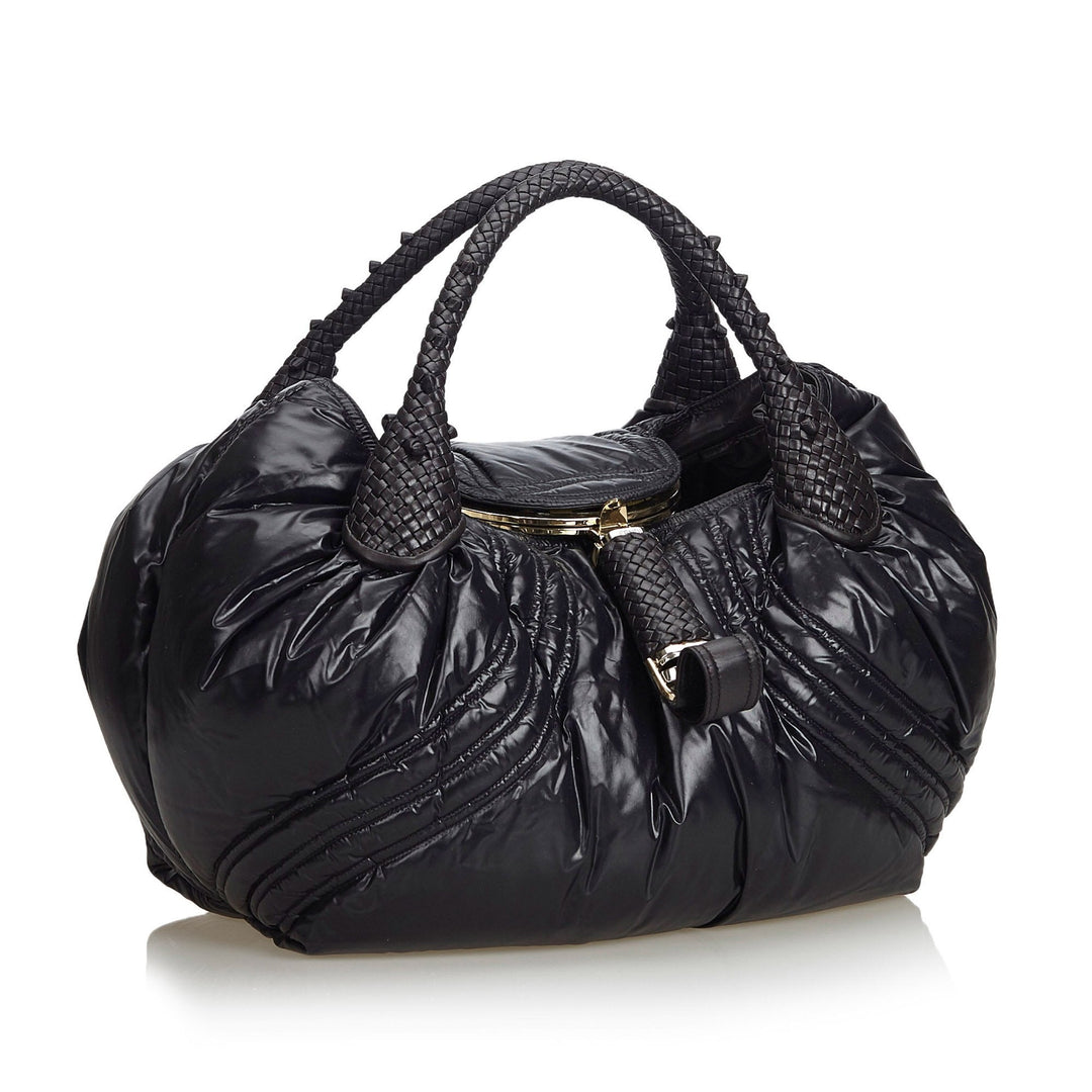 Pre-Loved Fendi Black Nylon Fabric Moncler Spy Italy