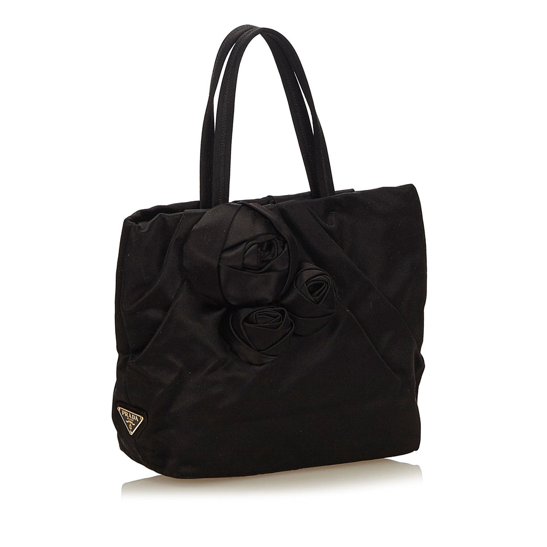 Pre-Loved Prada Black Nylon Fabric Tote Bag ITALY