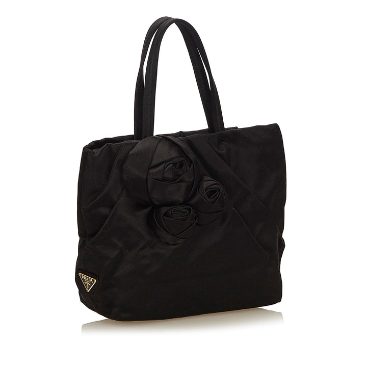Pre-Loved Prada Black Nylon Fabric Tote Bag ITALY