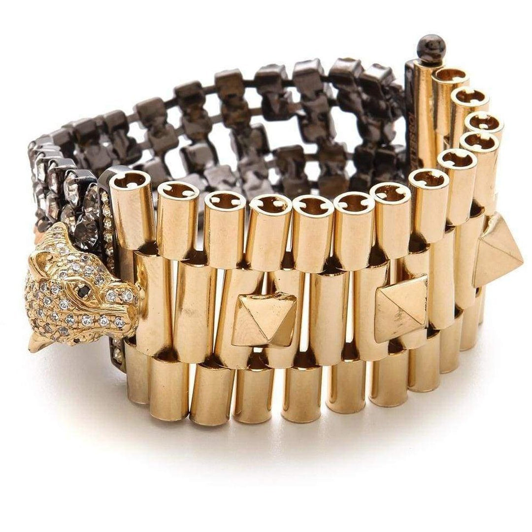 Cheetah Head Crystal Bracelet
