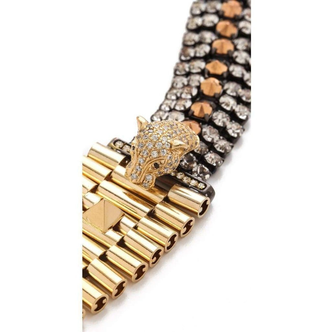 Cheetah Head Crystal Bracelet