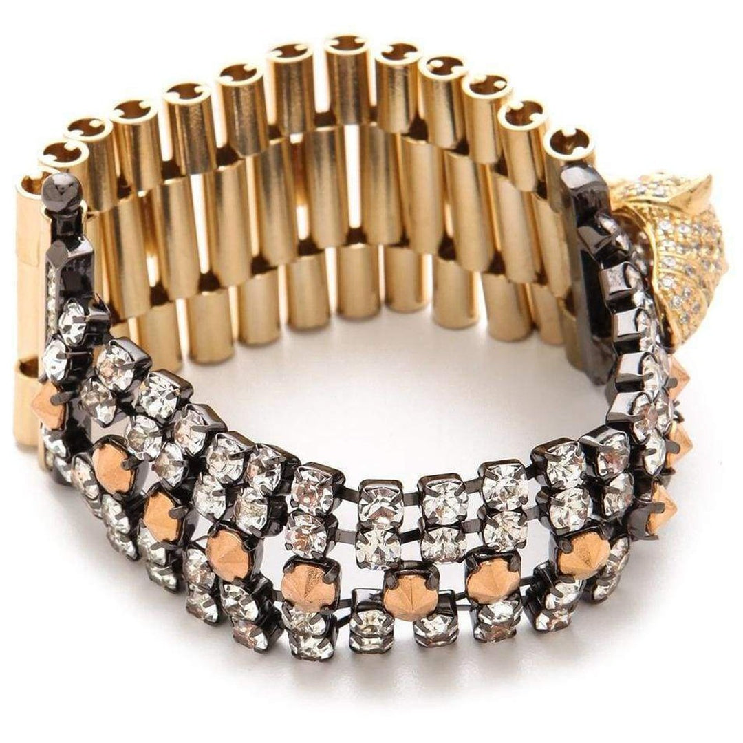 Cheetah Head Crystal Bracelet