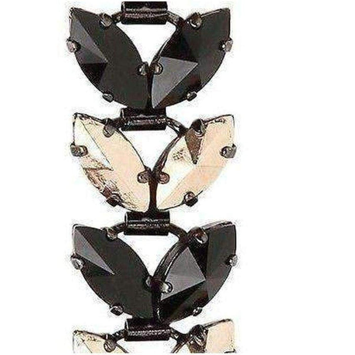 Gold Black Crystal Deco Bracelet