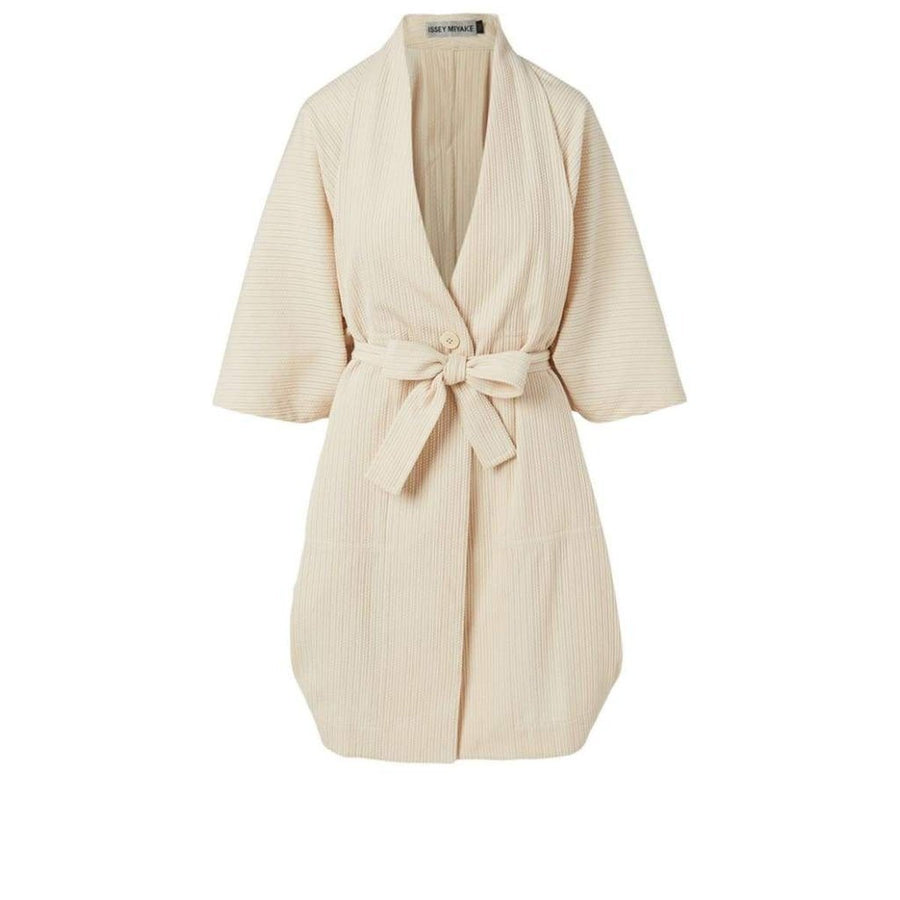 Issey Miyake-Sashiko Wrap Cotton Blend Jacket - Runway Catalog