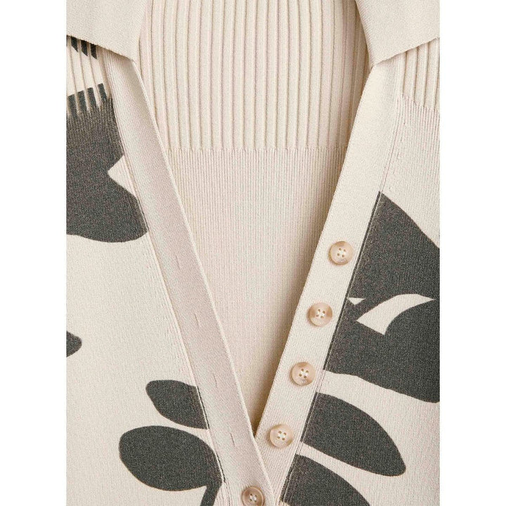 Botanical-print Ribbed Bodysuit