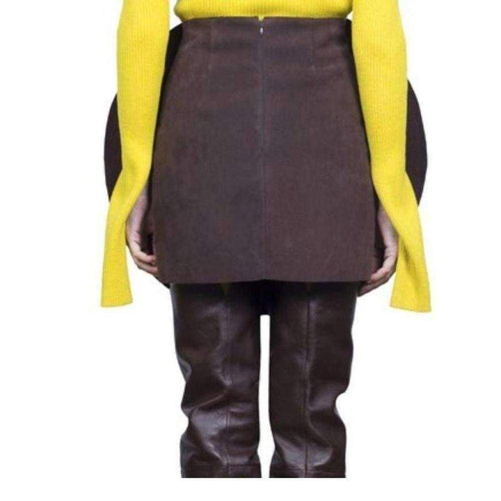 Circle Faux Suede Skirt