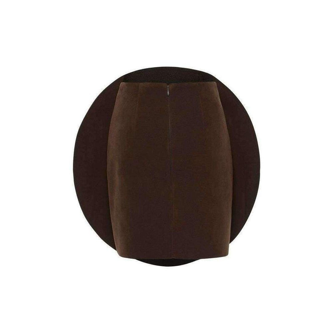 Circle Faux Suede Skirt