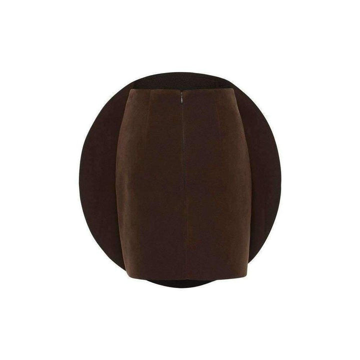 Circle Faux Suede Skirt