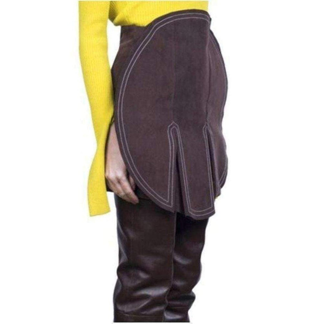 Circle Faux Suede Skirt