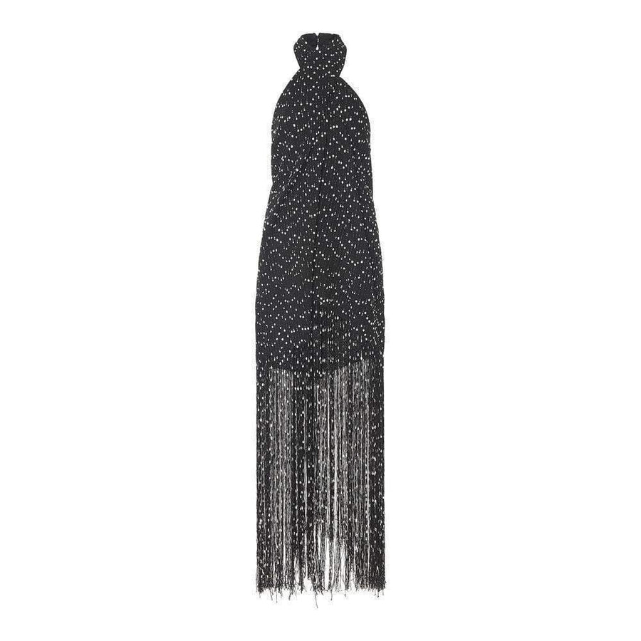 Jacquemus-Cortese Fringed Polka-Dot Chiffon Maxi Dress - Runway Catalog