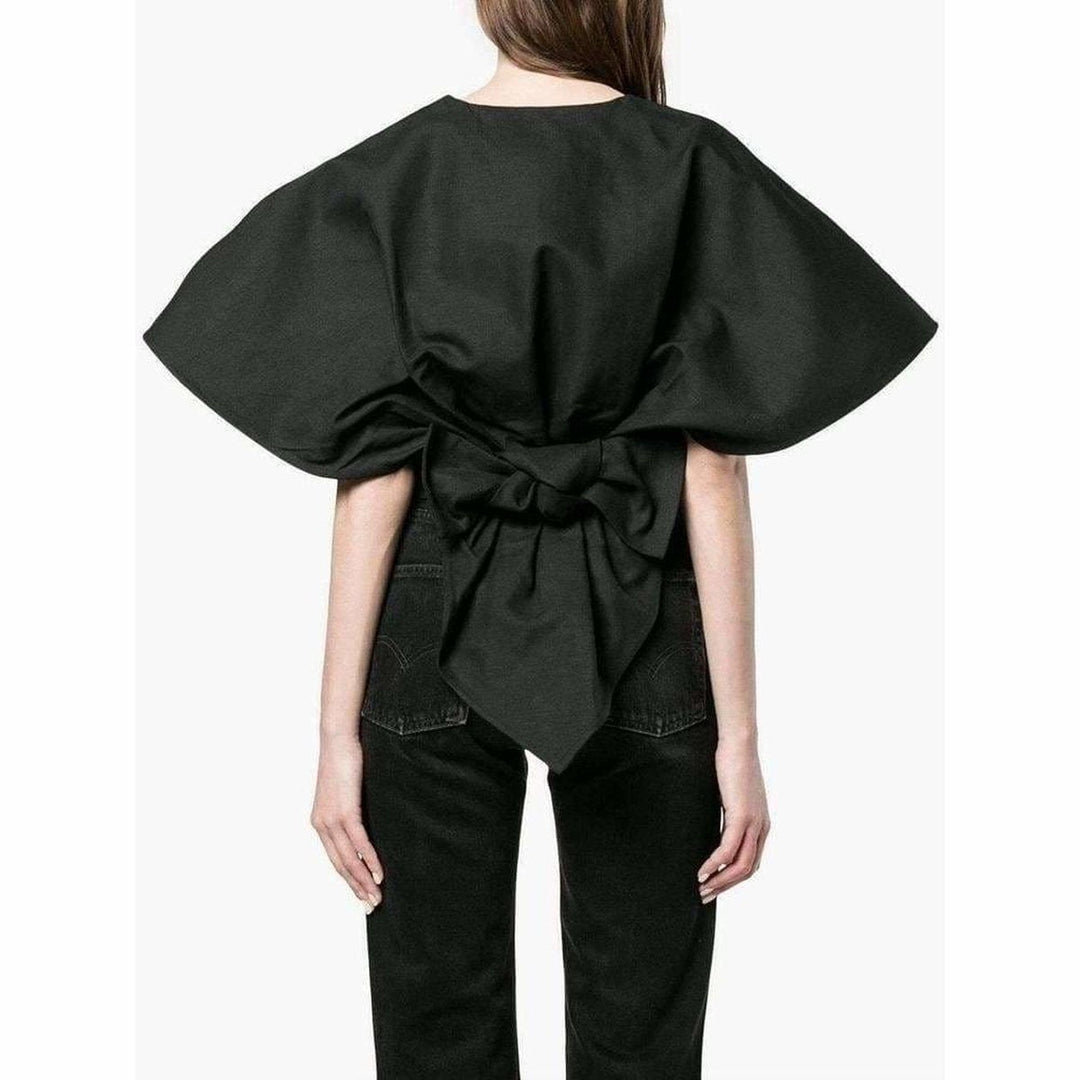 Cropped Bolero Wrap Blouse