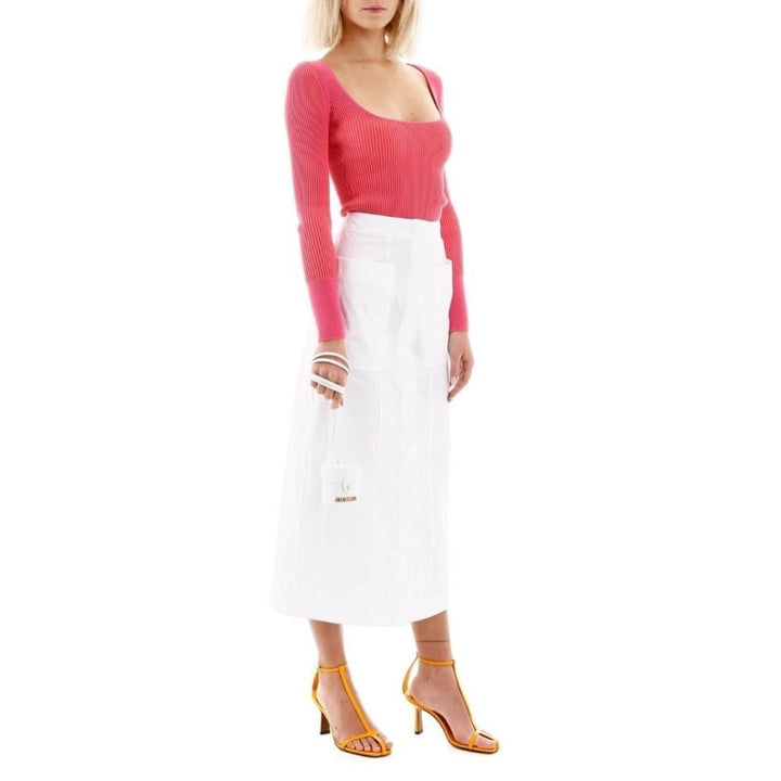 La Maille Rosa Ribbed-Knit Sweater
