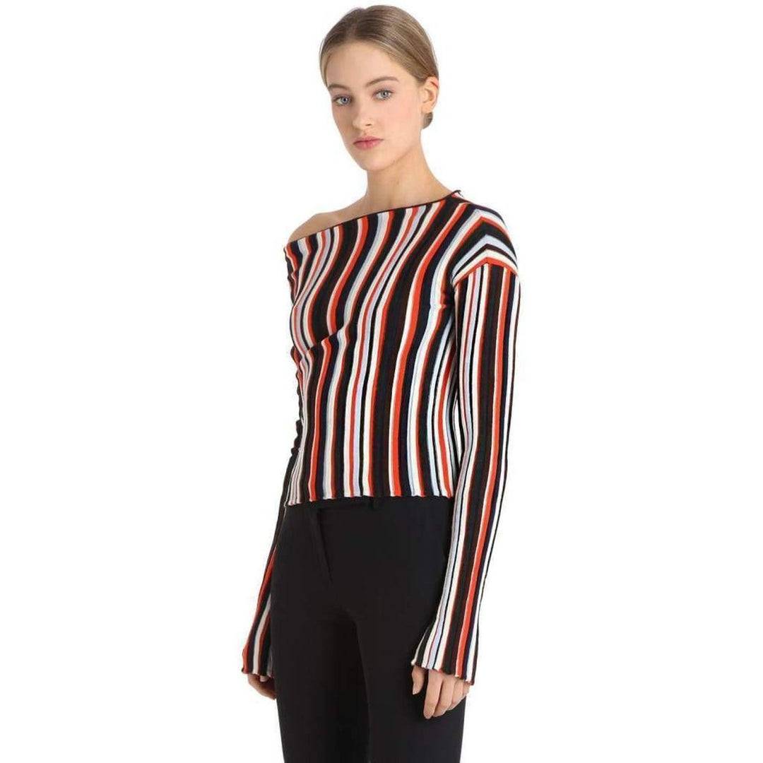 La Maille Striped Wool Knit Top