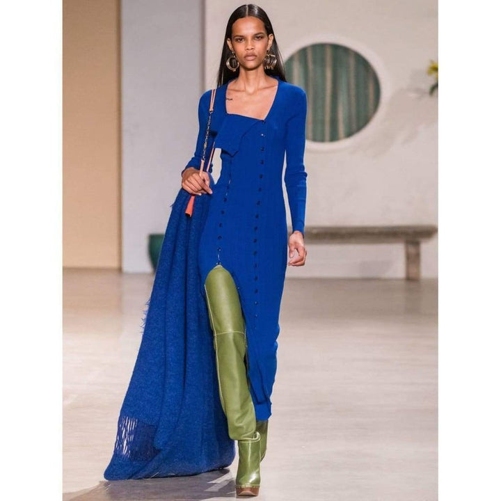 La Robe Maille Ribbed Maxi Dress
