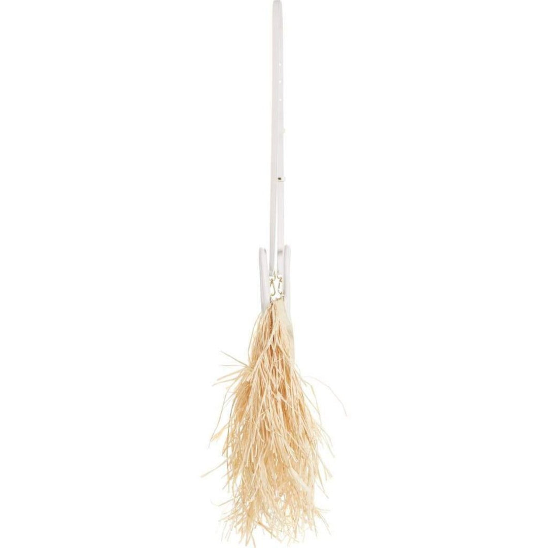 Le Petit Baci Straw and Leather Bag