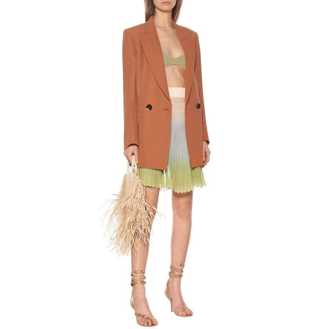 Le Petit Baci Straw and Leather Bag