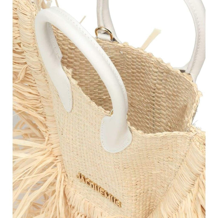 Le Petit Baci Straw and Leather Bag