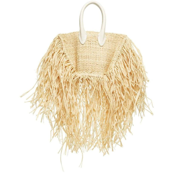 Le Petit Baci Straw and Leather Bag