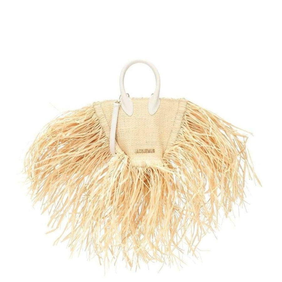 Jacquemus-Le Petit Baci Straw and Leather Bag - Runway Catalog