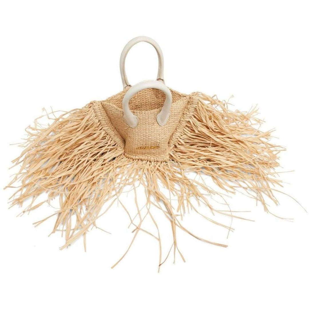 Le Petit Baci Straw and Leather Bag